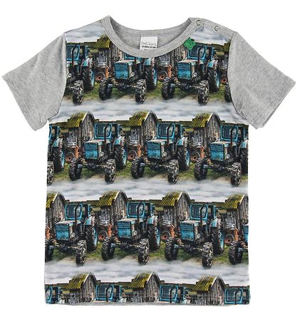 Freds World T-shirt - Farming Photo - Gråmeleret Freds World T-shirt - Farming Photo - Gråmeleret