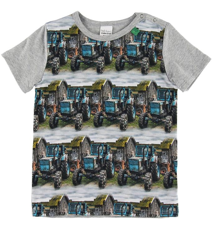 Freds World T-shirt - Farming Photo - Gråmeleret