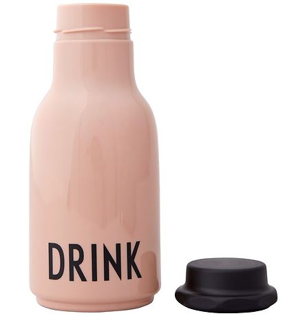 Design Letters Vandflaske - 330 ml - Powder Rose m. Tekst
