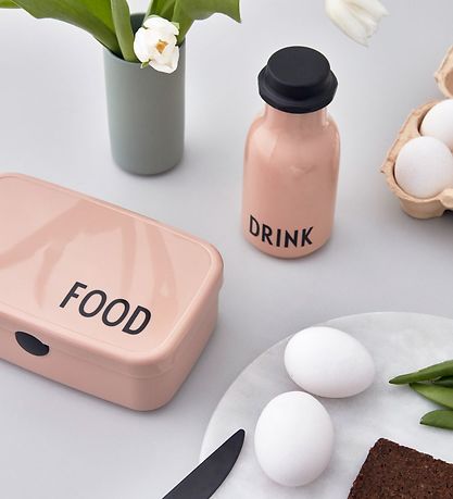 Design Letters Vandflaske - 330 ml - Powder Rose m. Tekst