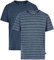 Minymo T-shirts - 2-pak - New Navy m. Striber Minymo T-shirts - 2-pak - New Navy m. Striber
