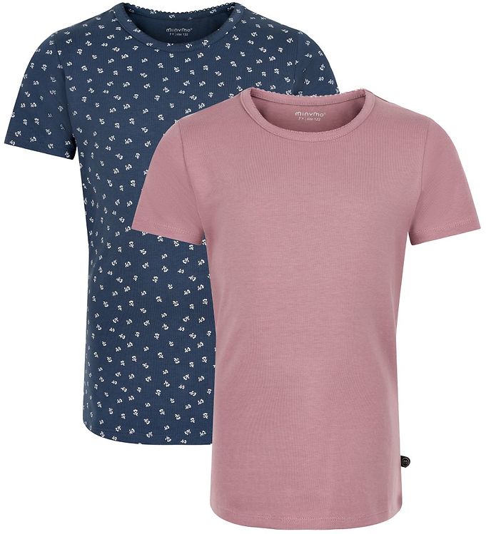 Minymo T-shirts 2-pak - Mesa Rose