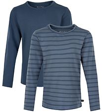 Minymo Bluse - 2-pak - New Navy m. Striber Minymo Bluse - 2-pak - New Navy m. Striber