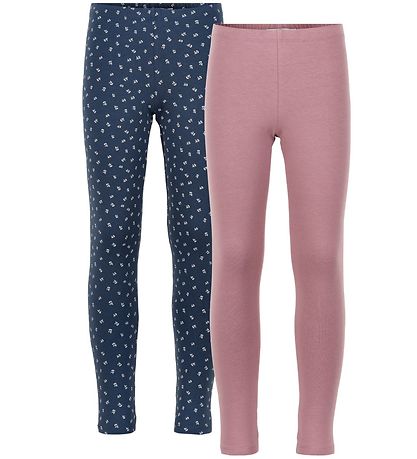 Minymo Leggings - 2-pak - Mesa Rose Minymo Leggings - 2-pak - Mesa Rose