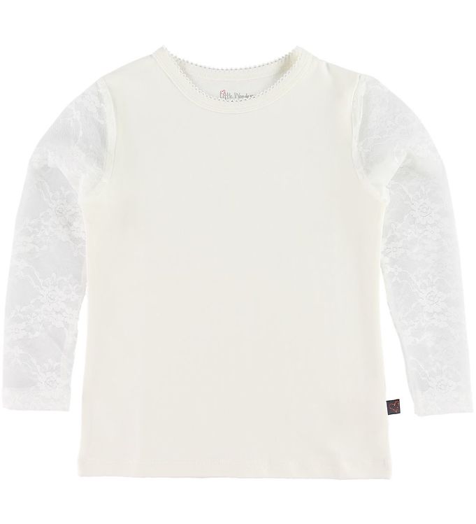 Little Wonders Bluse m. Blondeærmer - Maja - Hvid