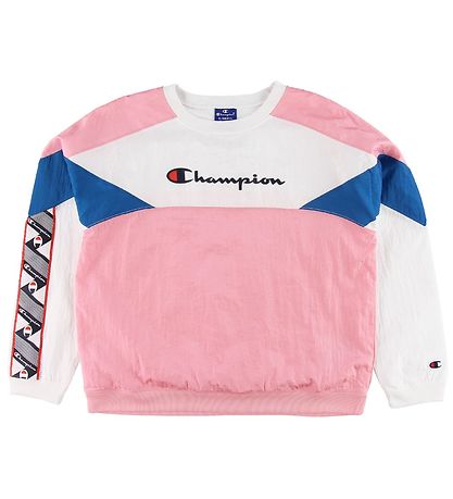 Champion Fashion Sweatshirt - Pink/Hvid/Blå Champion Fashion Sweatshirt - Pink/Hvid/Blå