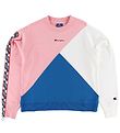 Champion Sweatshirt - Rosa/Vit/Blå Champion Sweatshirt - Rosa/Vit/Blå