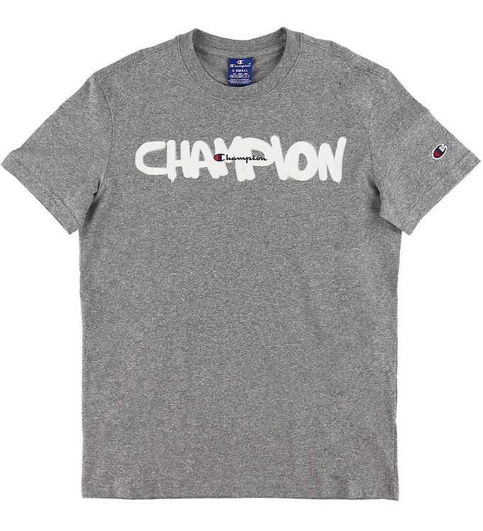Champion Fashion T-shirt - Gråmeleret m. Logo