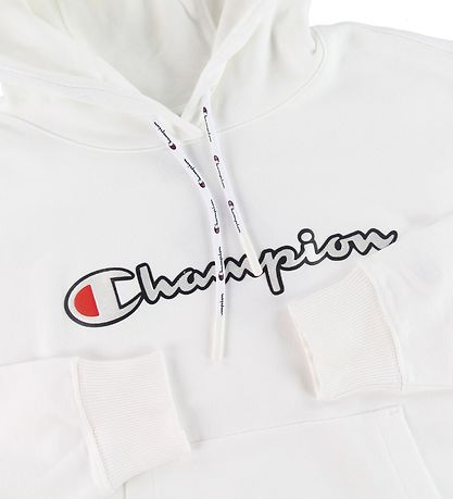 Champion Fashion Hættetrøje - Hvid m. Logo