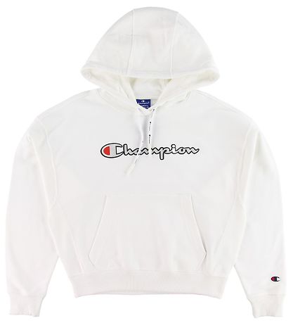 Champion Fashion Hættetrøje - Hvid m. Logo