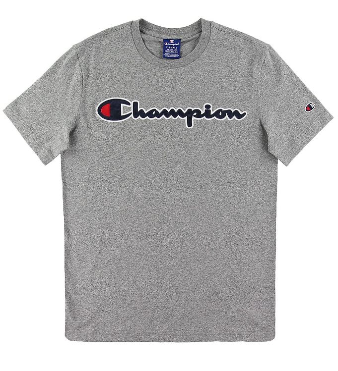 Champion Fashion T-shirt - Gråmeleret m. Logo