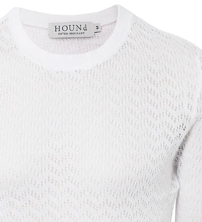 Hound Jumper - Cropped - White w. Pointelle