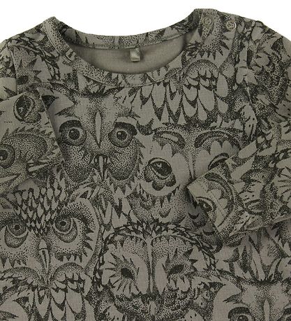 Soft Gallery Bluse - Baby Bella - Armygrøn m. Ugler
