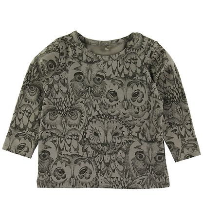 Soft Gallery Bluse - Baby Bella - Armygrøn m. Ugler Soft Gallery Bluse - Baby Bella - Armygrøn m. Ugler