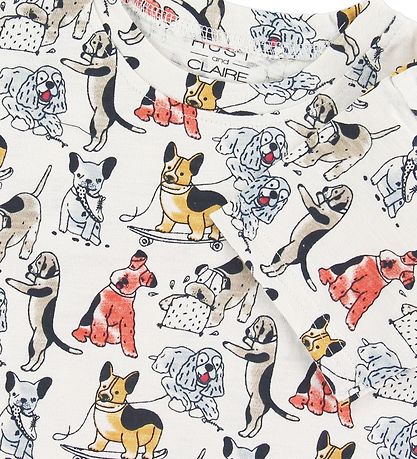 Hust and Claire T-shirt - Anker - Creme m. Hunde Hust and Claire T-shirt - Anker - Creme m. Hunde