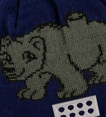 LEGO® Duplo Hue - Uld/Bomuld - LWAustin - Navy m. Isbjørn