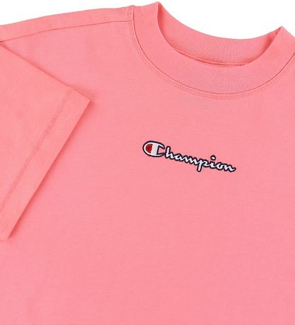 T-Shirt Champion Fashion - Crop - Rose av. Logo T-Shirt Champion Fashion - Crop - Rose av. Logo