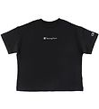 T-Shirt Champion Fashion - Crop - Noir av. Logo