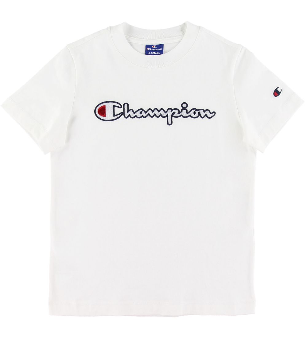 Champion Fashion T-Shirt - Weiß m. Logo - Champion - 16-18 Jahre (176-188) - T-Shirts