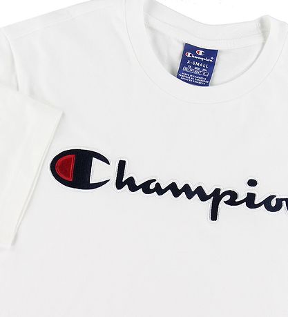 T-Shirt Champion Fashion - Blanc av. Logo T-Shirt Champion Fashion - Blanc av. Logo