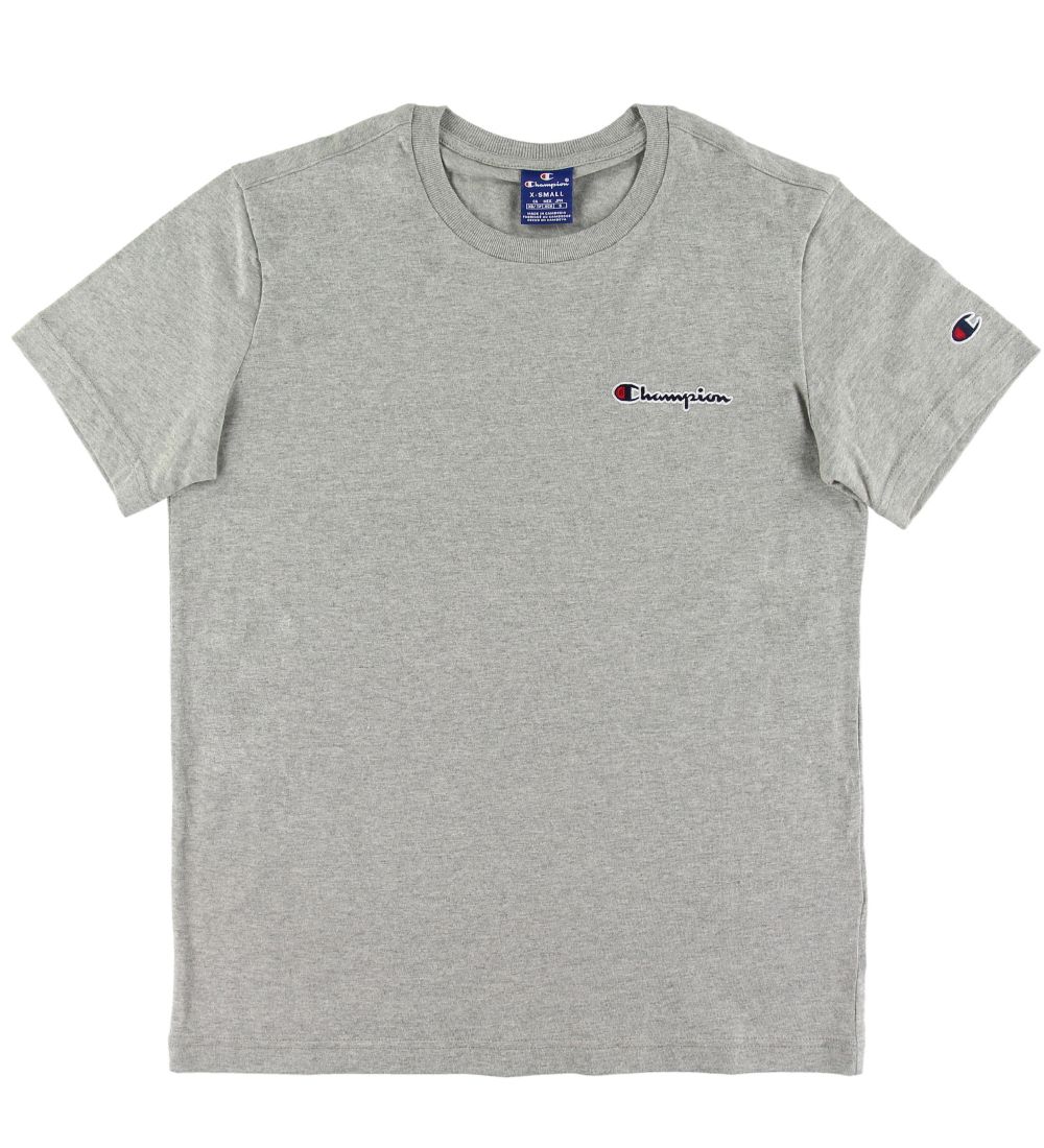 Champion Fashion T-Shirt - Graumeliert m. Logo - Champion - 16-18 Jahre (176-188) - T-Shirts