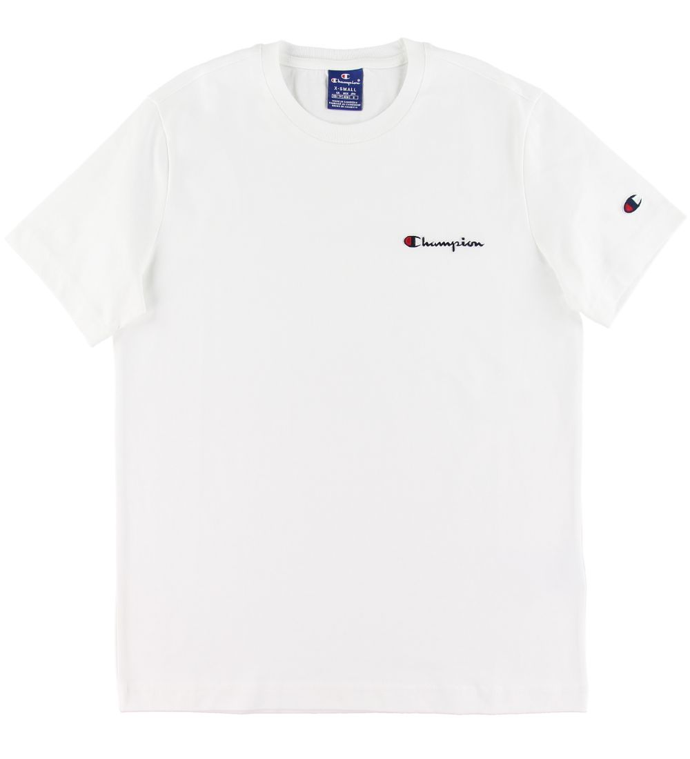 Champion Fashion T-Shirt - Weiß m. Logo - Champion - 16-18 Jahre (176-188) - T-Shirts