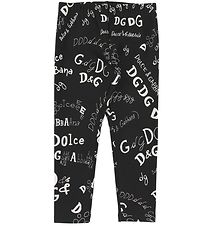 Dolce & Gabbana Leggings - Sort m. Print Dolce & Gabbana Leggings - Sort m. Print