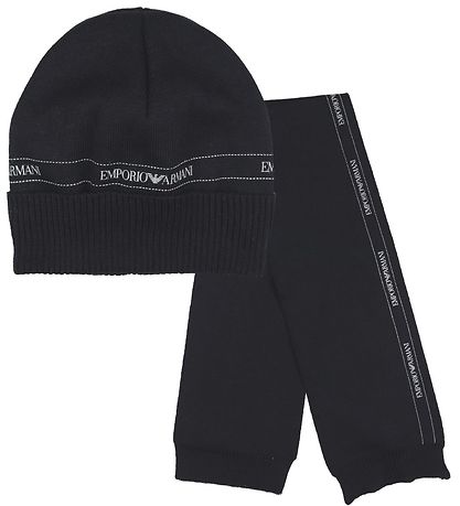 Emporio Armani Geschenkbox - Mütze/Schal - Wolle/Baumwolle - Sch Emporio Armani Geschenkbox - Mütze/Schal - Wolle/Baumwolle - Sch