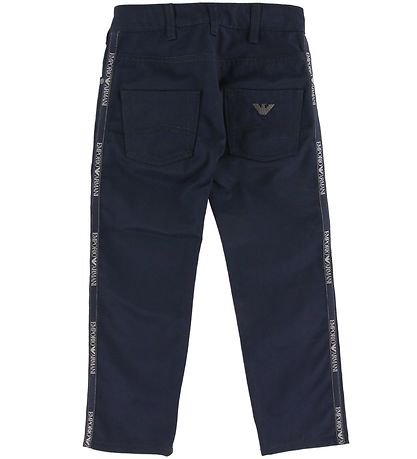 Emporio Armani Bukser - Navy m. Stribe Emporio Armani Bukser - Navy m. Stribe