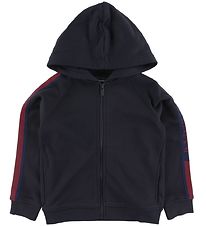 Emporio Armani Cardigan m. Hætte - Navy m. Rød Emporio Armani Cardigan m. Hætte - Navy m. Rød