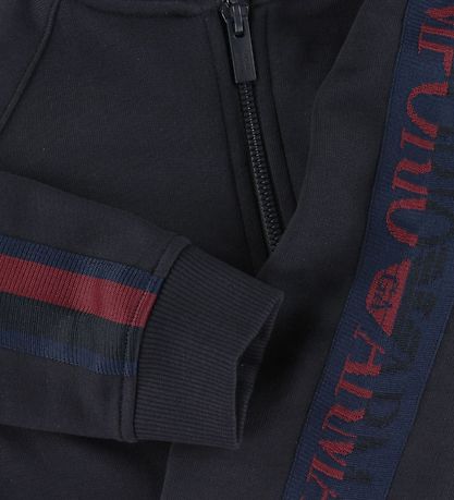 Emporio Armani Cardigan m. Hætte - Navy m. Rød Emporio Armani Cardigan m. Hætte - Navy m. Rød