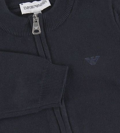 Emporio Armani Cardigan - Bomuld/Uld - Navy Emporio Armani Cardigan - Bomuld/Uld - Navy