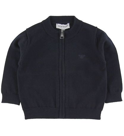 Emporio Armani Cardigan - Bomuld/Uld - Navy Emporio Armani Cardigan - Bomuld/Uld - Navy