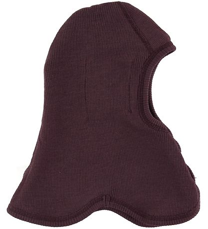 Joha Balaclava - Double Layer - Wool - Purple w. Pattern