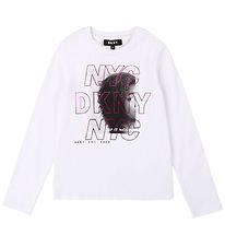 DKNY Bluse - Junior D3 - Hvid m. Tryk DKNY Bluse - Junior D3 - Hvid m. Tryk
