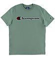 T-Shirt Champion Fashion - Vert Cendré av. Logo