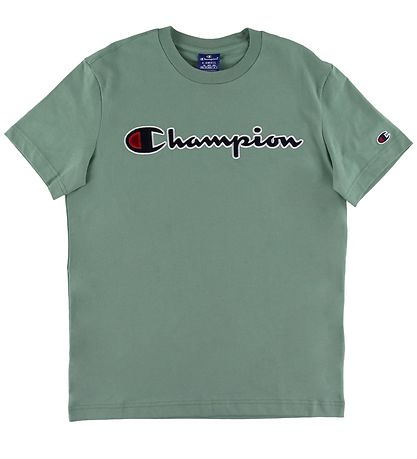 T-Shirt Champion Fashion - Vert Cendré av. Logo T-Shirt Champion Fashion - Vert Cendré av. Logo