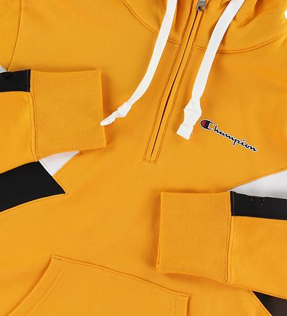 Sweat à Capuche Champion Fashion - Jaune av. Noir/Blanc