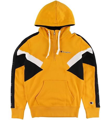 Sweat à Capuche Champion Fashion - Jaune av. Noir/Blanc