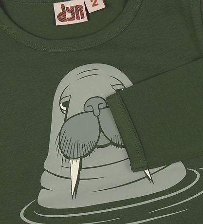 DYR Bluse - Roar T - Grøn m. Hvalros