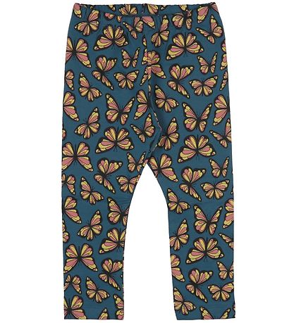 DYR Leggings - Tundra - Blå m. Sommerfugle