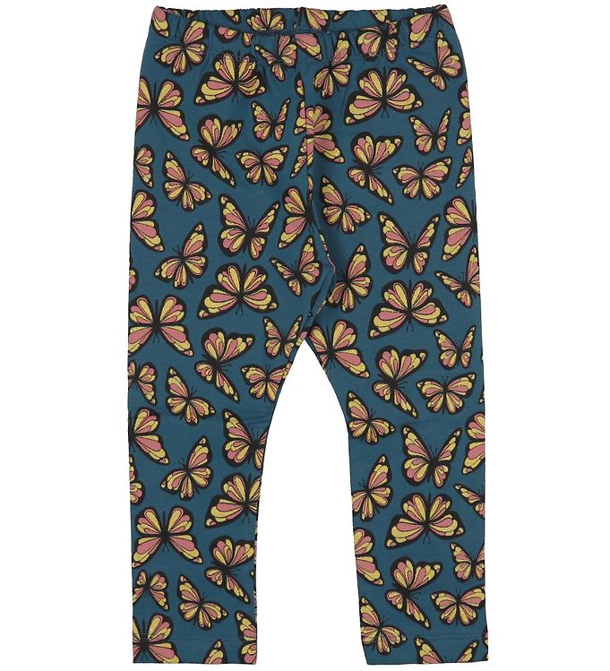 DYR Leggings - Tundra - Blå m. Sommerfugle