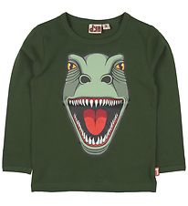 DYR Bluse - DYRRoar - Grøn m. Dinosaurus DYR Bluse - DYRRoar - Grøn m. Dinosaurus