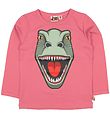DYR Bluse - Roar T - Lyserød m. Dinosaurus