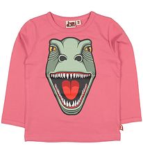 DYR Bluse - Roar T - Lyserød m. Dinosaurus
