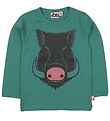 DYR Bluse - Roar T - Grøn m. Vildsvin