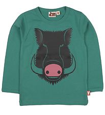 DYR Bluse - Roar T - Grøn m. Vildsvin