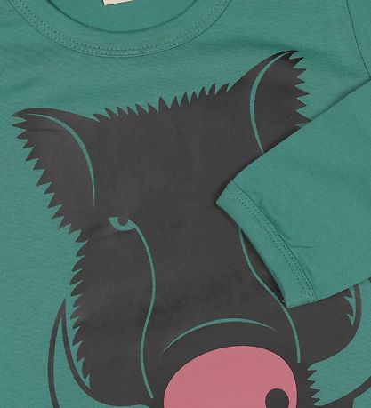 DYR Bluse - Roar T - Grøn m. Vildsvin