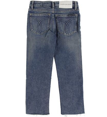 Calvin Klein Jeans - Slim Crop - Blå Denim Calvin Klein Jeans - Slim Crop - Blå Denim