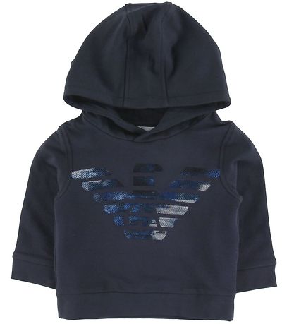Emporio Armani Hættetrøje - Navy m. Logo Emporio Armani Hættetrøje - Navy m. Logo